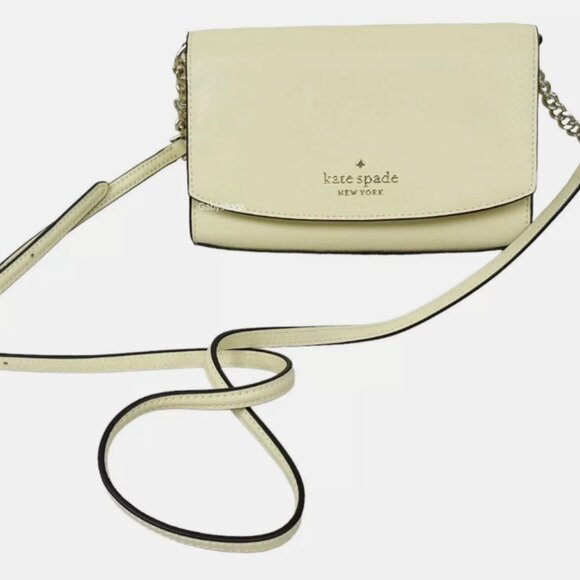 Kate Spade Staci Small Flap Crossbody in Lemon Fondant - Picture 2 of 6